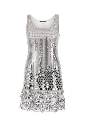 Silver Sequins Mini Dress - Alberta Ferretti - Modalova