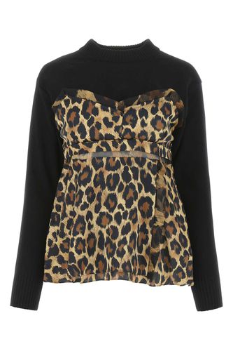 Sacai Printed Crepe Top - Sacai - Modalova