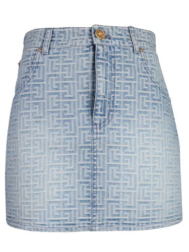 Balmain Denim Mini Skirt - Balmain - Modalova