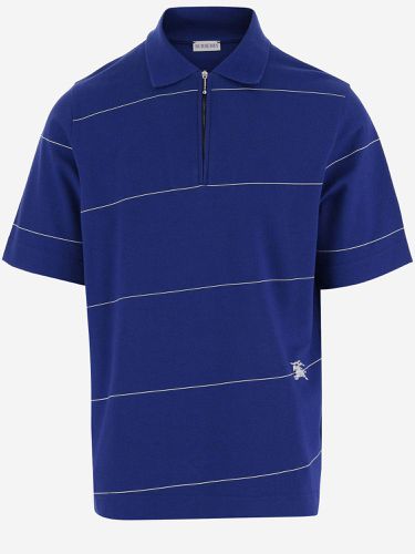 Cotton Polo Shirt With Striped Pattern - Burberry - Modalova