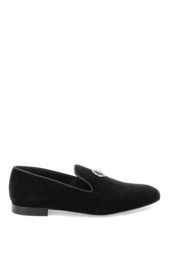 Versace Velvet Medusa Loafers - Versace - Modalova