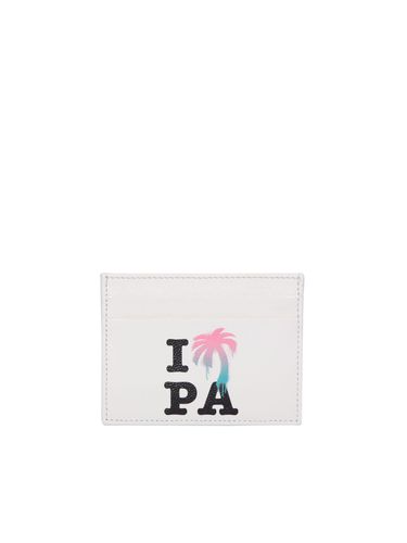 Graphic Print Cream Cardholder - Palm Angels - Modalova