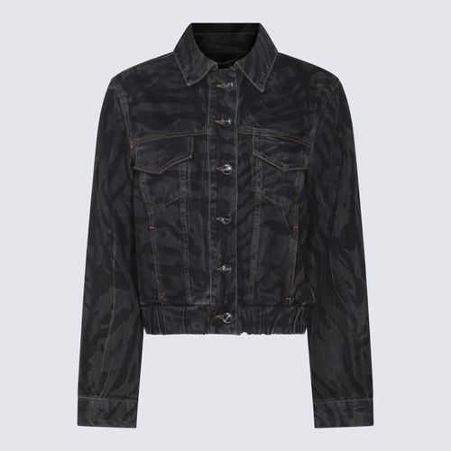 Ganni Black Cotton Denim Jacket - Ganni - Modalova