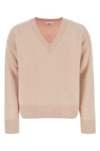 Antiqued Pink Wool Blend Sweater - Ami Alexandre Mattiussi - Modalova
