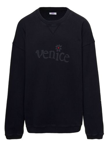 Blsck Crewneck Sweatshirt With Venice Print In Cotton - ERL - Modalova
