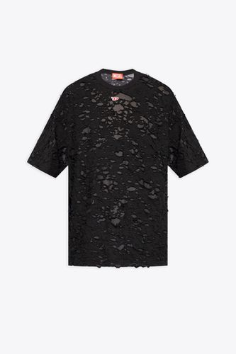 T-boxt-q3 Black destroyed jersey t-shirt - T Boxt Q3 - Diesel - Modalova