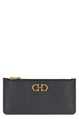 Gancini Logo Detail Leather Card Holder - Ferragamo - Modalova