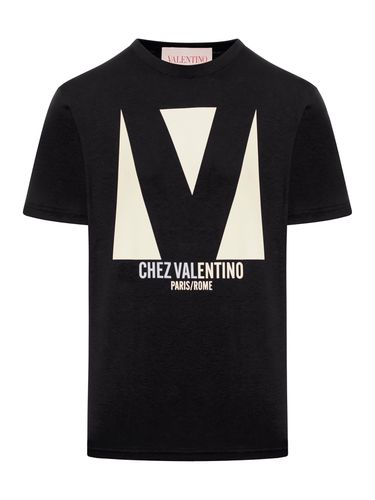 Chez Valentino Print Cotton T-shirt - Valentino Garavani - Modalova