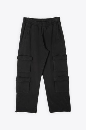 Cargo Sweat Pants New Diagonal Washed black baggy cargo sweatpant - Trianon Jogger - 44 Label Group - Modalova