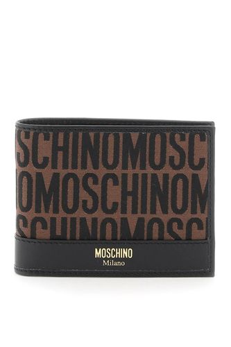 Jacquard Logo Bifold Wallet - Moschino - Modalova