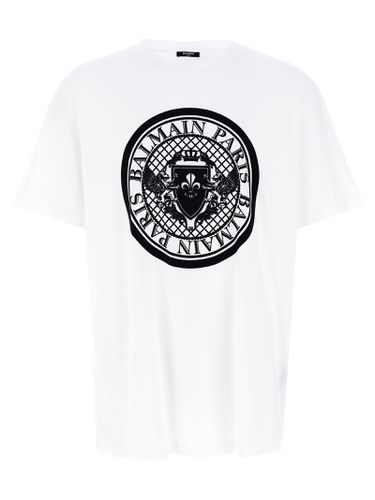 Balmain Velvet Logo T-shirt - Balmain - Modalova