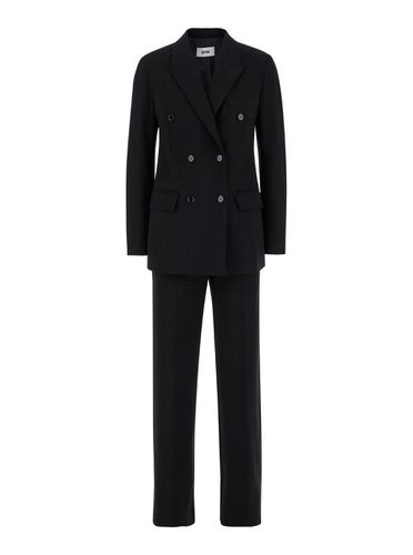 Double-breasted Suit With Notched Revers In Stretch Fabric Woman - Mauro Grifoni - Modalova