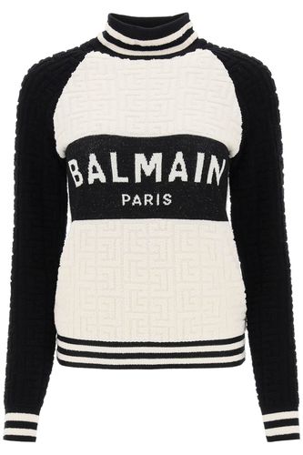 Turtleneck Sweater In Terry Cloth - Balmain - Modalova