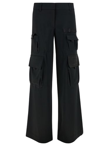 Low-waisted Cargo Pants In Acetate Blend Woman - Off-White - Modalova