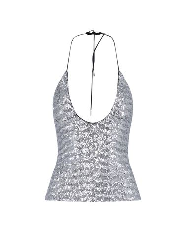 The Attico Alix Sequined Top - The Attico - Modalova