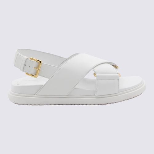 Marni White Leather Fussbet Sandals - Marni - Modalova