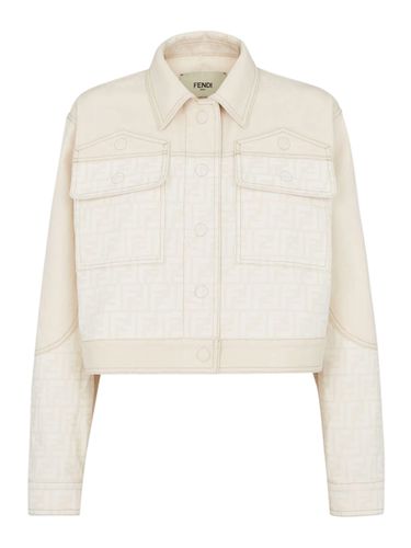 Fendi Ff White Denim Blouson - Fendi - Modalova