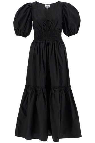 Ganni Black Cotton Maxi Dress - Ganni - Modalova