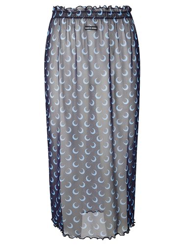 Moon Printed Mesh Midi Skirt - Marine Serre - Modalova