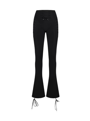 Off-White Lace-up Split Leggings - Off-White - Modalova