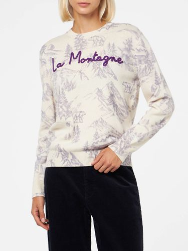 Woman Crewneck Sweater With La Montagne Print - MC2 Saint Barth - Modalova