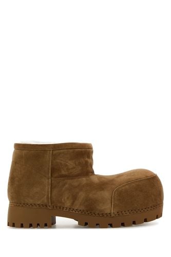 Camel Suede Alaska Ankle Boots - Balenciaga - Modalova