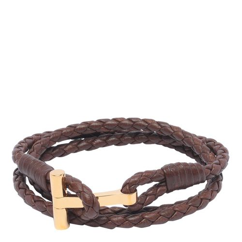 Logo Plaque Braided Bracelet - Tom Ford - Modalova