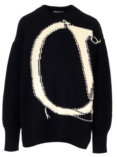 Maxi Logo Crewneck Sweater - Off-White - Modalova