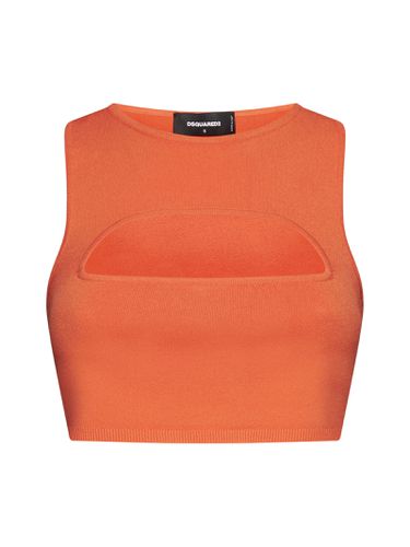 Orange Crop Top With Cut-out - Dsquared2 - Modalova