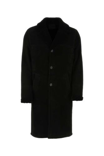 Prada Black Shearling Coat - Prada - Modalova