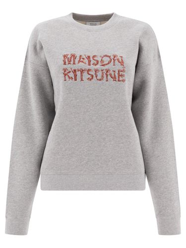 Woodland Alphabet Crewneck Sweatshirt - Maison Kitsuné - Modalova