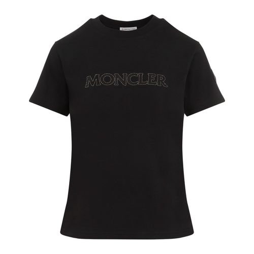 Logo Embellished Crewneck T-shirt - Moncler - Modalova