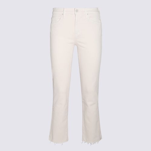 Cream Denim Cropped The Raskal Ripped Ankle Jeans - Mother - Modalova