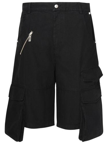 GCDS Black Cotton Bermuda Shorts - GCDS - Modalova