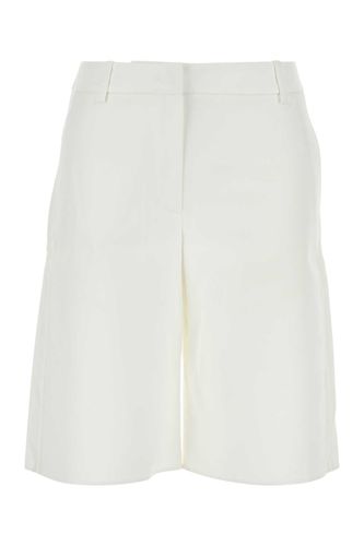 White Cotton Blend Shorts - Valentino Garavani - Modalova