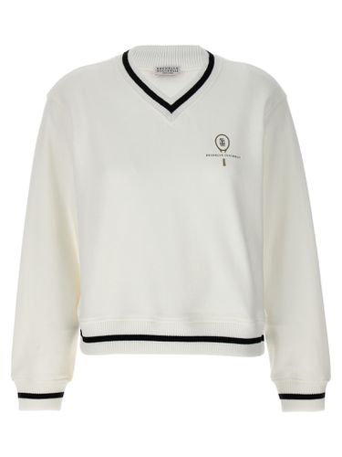 Logo Embroidery Sweatshirt - Brunello Cucinelli - Modalova