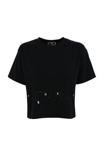 T-shirt With Logo And Accessories - Elisabetta Franchi - Modalova