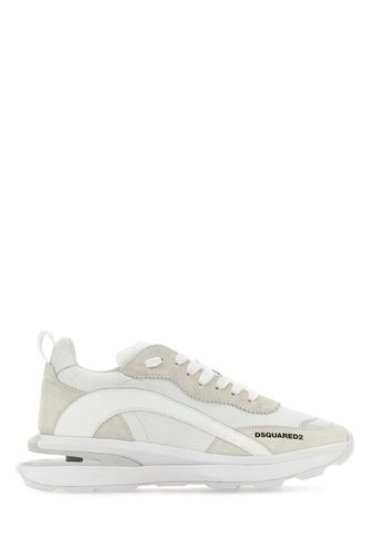 Two-tone Leather And Suede Slash Sneakers - Dsquared2 - Modalova