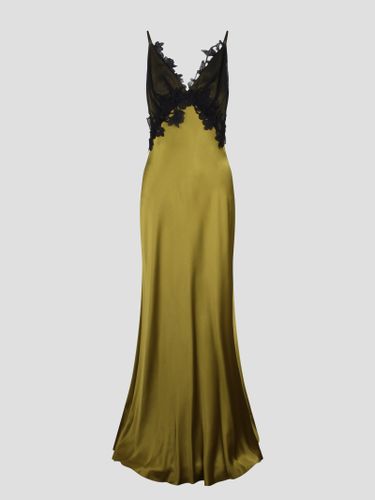 Long Embroidered Dress - Alberta Ferretti - Modalova