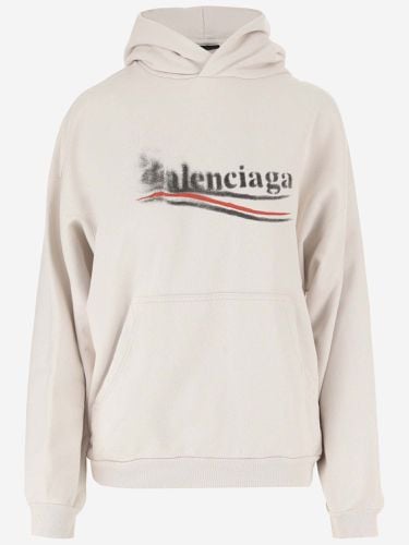Cotton Sweatshirt With Logo - Balenciaga - Modalova
