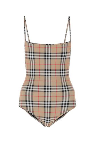 Printed Stretch Nylon Swimsuit - Burberry - Modalova