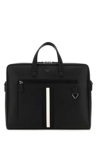 Bally Black Leather Mike Briefcase - Bally - Modalova