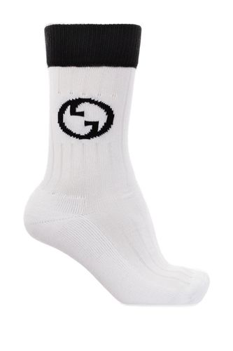 Interlocking G Logo Embroidered Socks - Gucci - Modalova