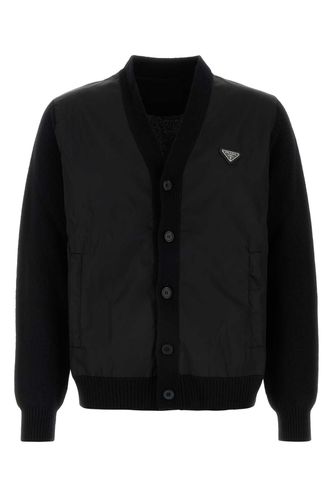 Prada Black Wool Blend Cardigan - Prada - Modalova