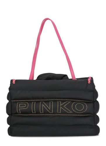 Pinko Logo Studded Padded Hand Bag - Pinko - Modalova