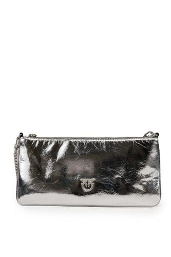 Horizontal Flat Love Laminated Bag - Pinko - Modalova