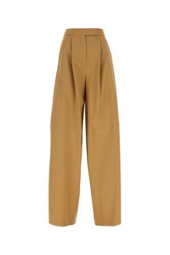 Camel Stretch Cotton Avoriaz Wide-leg Pant - Max Mara - Modalova