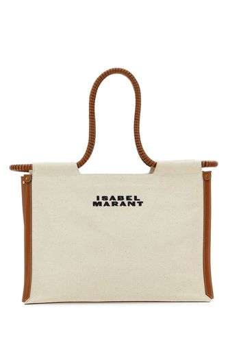 Melange Ivory Canvas Toledo Shopping Bag - Isabel Marant - Modalova