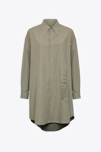 Vestito Khaki green cotton shirt-dress with long sleeves - MM6 Maison Margiela - Modalova