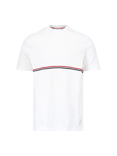 Thom Browne Tricolor Detail T-shirt - Thom Browne - Modalova